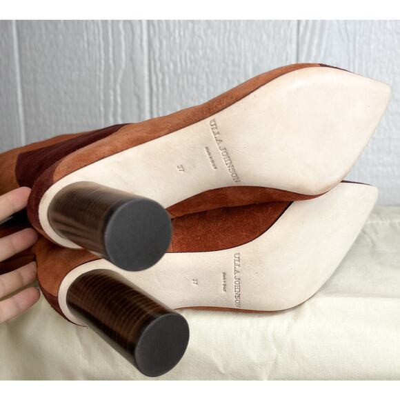 ULLA JOHNSON Jerri Suede Patchwork Tall Boots NWB US 7 $795 - Picture 8 of 12